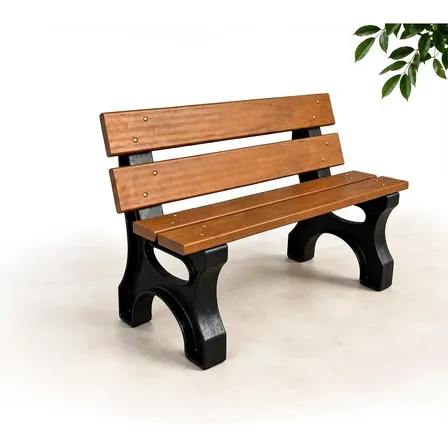 Banco Jardim Madeira Plástica 1,0m Resistente Alta Qualidade Ipê Banco