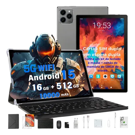 Tablet A10 Android 15 Dual Sim 5g 16gb+512gb+128gb 10000mah