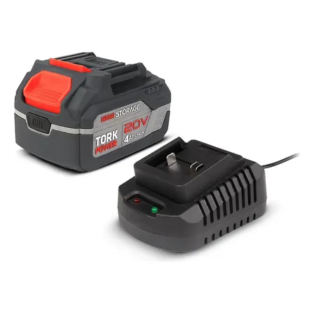 Kit Bateria E Carregador Tork Ferramentas 20v 4ah