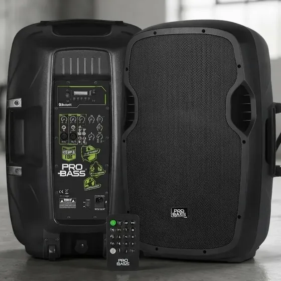 Kit Caixa Pro Bass Elevate 112 800w Bluetooth + Acessórios