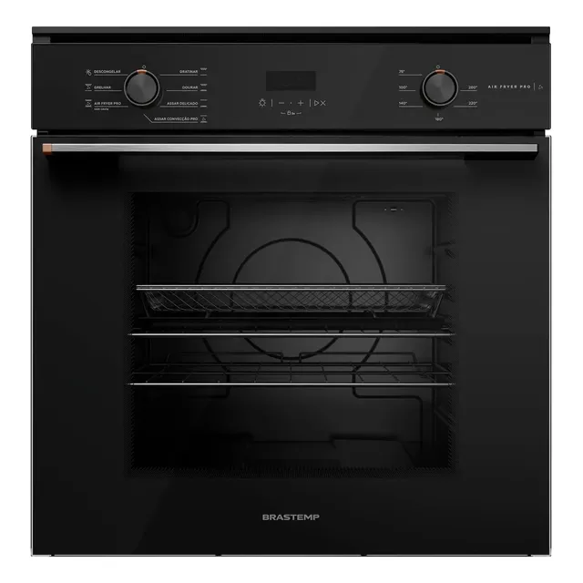 Forno De Embutir Elétrico 84 Litros Com Air Fryer Pro Preto 220v Preto
