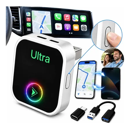 Carplay Adaptador Sem Fio Android Auto Wireless Dongle 2026