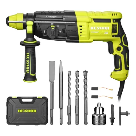 Martelete perfurador Rompedor demolição sds Plus 1200w Verde-claro 220v 60hz