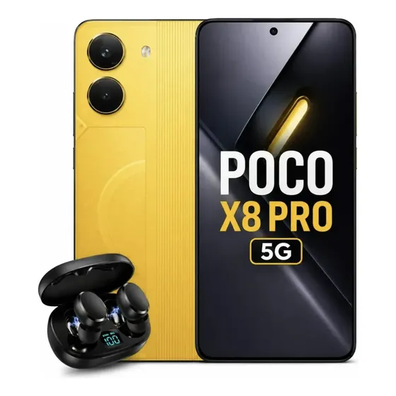 Xiaomi Poco X8 Pro 5g 256gb 16ram Nfc +brindes Fone+relogio