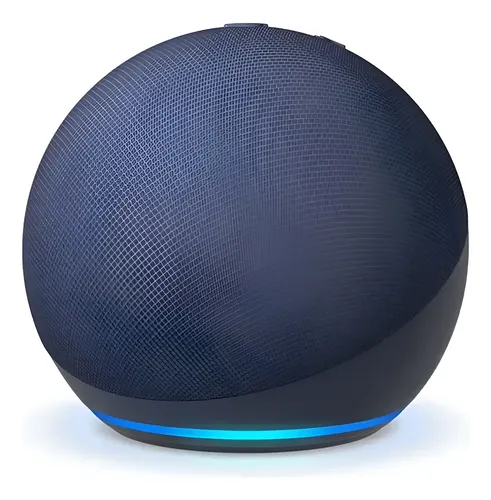 Assistente Virtual Echo Dot 5 Geração Voz Música Som Potente Azul-aço