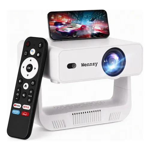 Projetor Portátil Wennzy Smart 4k 1080p Com Wi-fie Bluetooth Branco 110-220