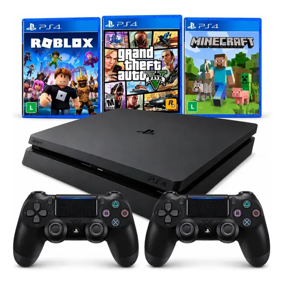 Ps4 Slim 1tb 2 Controles + 3 Jogos Envio Rápido