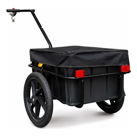 Carretinha Reboque Para Bicicleta Urbana Preto