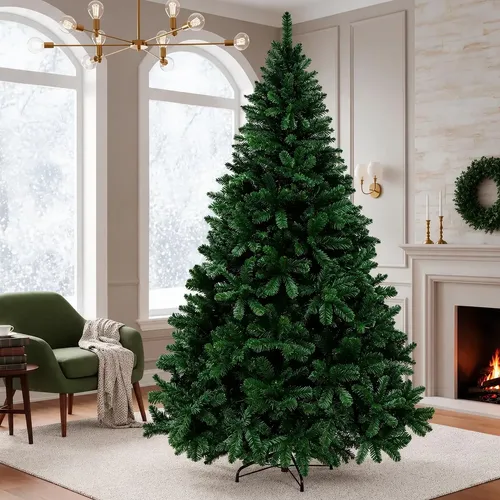 Árvore De Natal Pinheiro Luxo 2,40 2084 Galhos Premium Cheia Verde