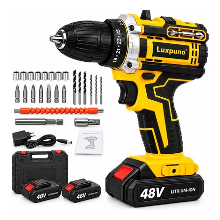 Parafusadeira Furadeira 48v Profissional Baterias Sem Fio