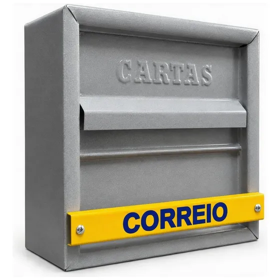Caixa De Correio Horizontal De Aço Para Grade Com Trava