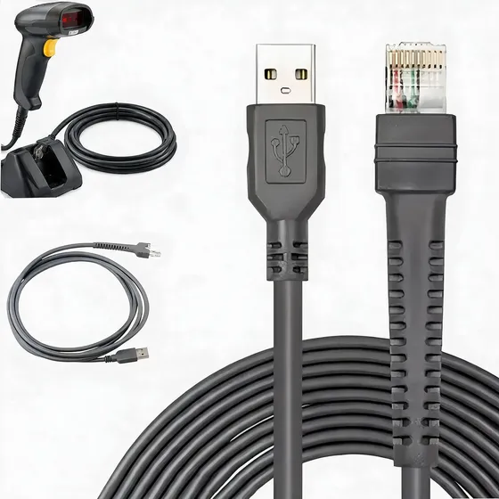 Cabo Usb 2m Para Leitor Symbol Motorola Zebra Ls2208 Ls7708