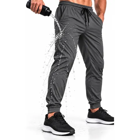 Calça Jogger Masculina Impermeável Poliamida Elastano Fitnez Cinza Chumbo P