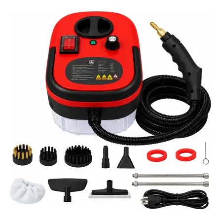 Limpador A Vapor Portátil 1500w 127v 3 Bar 1,2l Multiuso Vermelho 127v