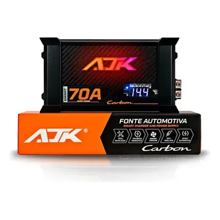 Fonte Carregador Carbon Smart 70a Ajk Toca Até 3500w Bivolt Preto