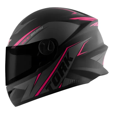 Capacete Fechado Pro Tork Liberty Four Kids Fk Vis. Fumê Rosa 57/58