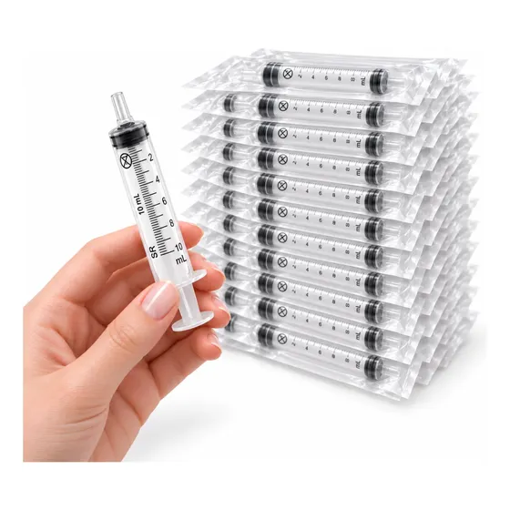 Kit 50 Seringas Hipodérmica 10ml Sem Agulha Luer Estéril
