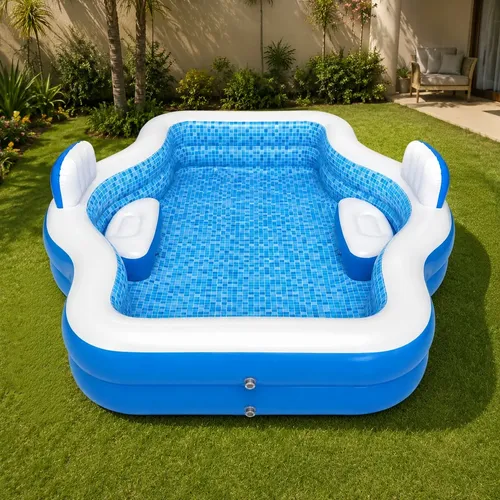 Piscina Inflável Familiar 2,95m Duas Câmaras Encosto Duplo M