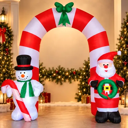 Arco Inflável Papai Noel Boneco Neve Enfeite Grande 2,5m