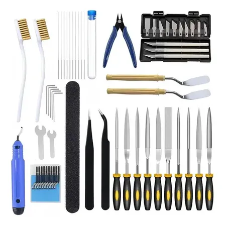 Kit 59 Peças Ferramentas Impressão 3d Alicate Acabamento Preto