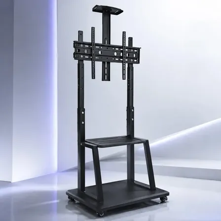 Suporte Pedestal Para Tv 32 A 75 Polegadas Com Rodinhas