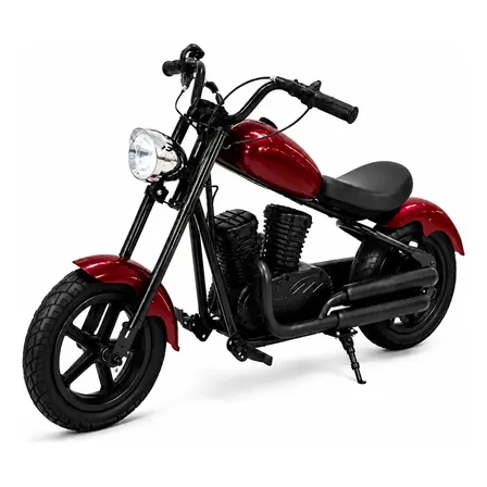 Moto Elétrica Foston X1 Infantil 24v 160w Bluetooth Chopper Vermelho