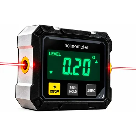 Inclinometro Digital Base Magnetica C/ Laser Acoplado Ângulo