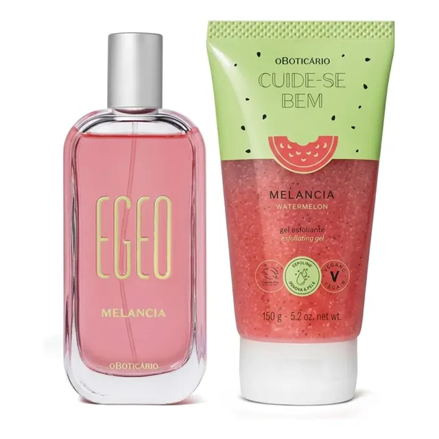 Combo Egeo Melancia: Colônia 90ml + Gel Esfoliante 150g