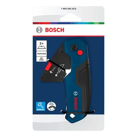 Estilete Trapezoidal Dobrável 2 Lamina Profissional Bosch