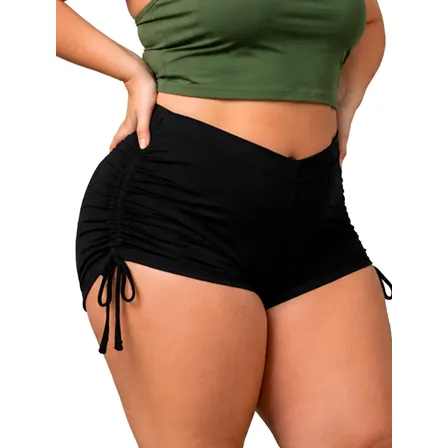 Short Sunkini Biquíni De Praia Plus Size Feminino De Amarrar