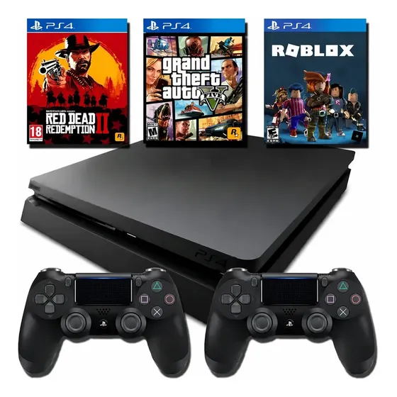 Ps4 Slim 1tb 2 Controles + 3 Jogos