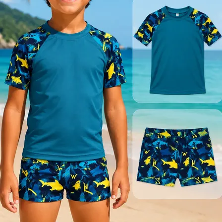 Conjunto Infantil Menino Praia, Piscina, Verão, Esporte Verde 8