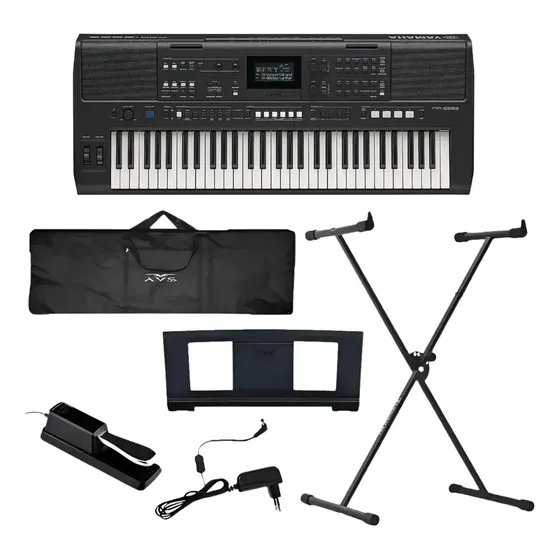 Teclado Yamaha Arranjador 61 Teclas Psr E583 + Kit