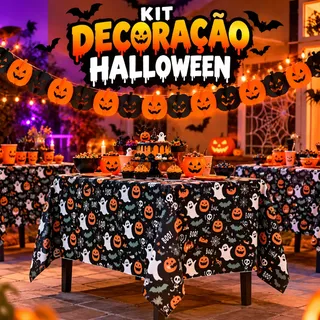 Decoracao Halloween Mesa Abóbora Decoração Toalha