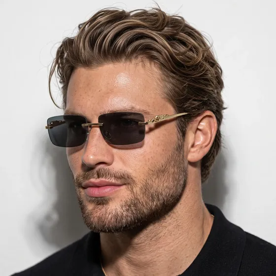 Óculos De Sol Retagular Masculino Feminino Hype Moda Tigre