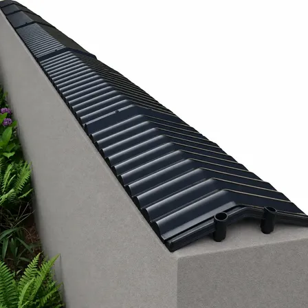 Capa Muro Pingadeira Preta Kit 30 Plástico Rufo 33x20cm 10mt Kit 30 Unidades - Preto