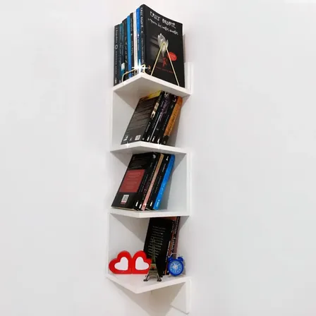 Organizador De Canto Reto Suspenso Prateleira Mdf Casa Decor Prateleira De Parede Branca