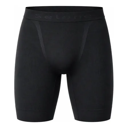 Bermuda Térmica Selene Sem Costura Compressão Masculina Preto Lisa G