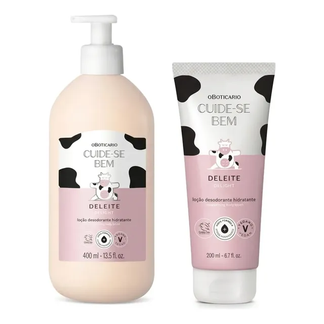 Combo Cuide-se Bem Deleite: Loção 400ml + Loção 200ml