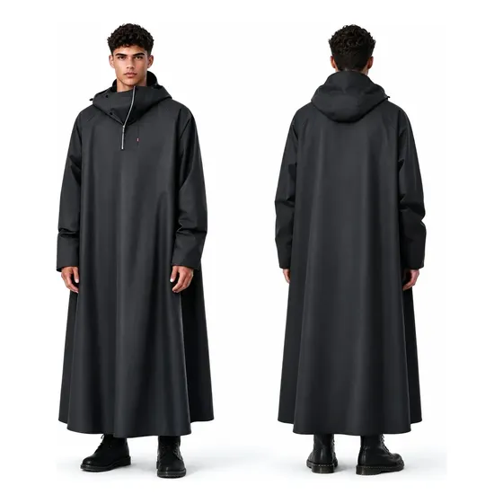 Capa De Chuva Impermeável Pvc Forrado Com Capuz Epi Grande