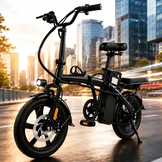 Bicicleta Elétrica Dobrável 500w 48v Adulto E-bike Urbana Preto-2