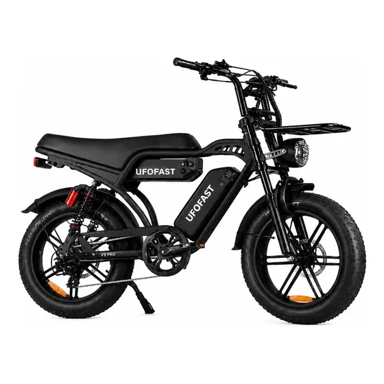 Bicicleta Elétrica V9 Max 2 Bateria Ufofast Lançamento 100km Preto 20