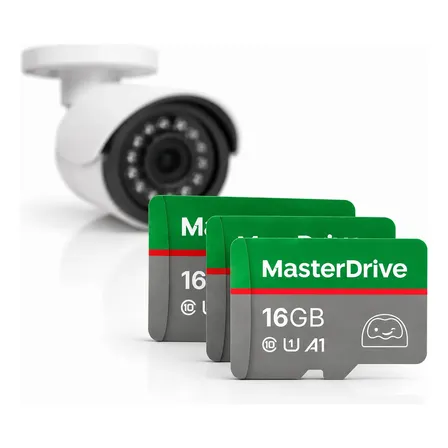 Kit 3 Cartões Micro Sd 16gb Câmera Segurança Classe 10 A1