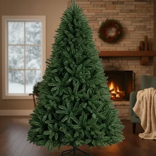 Árvore De Natal Verde De 210 Cm Com 1800galhos,base De Ferro Verde