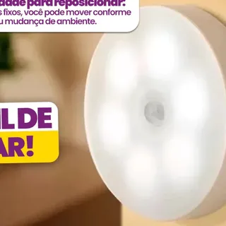 Kit 4 Lâmpadas Luminárias Sensor De Presença Usb Magnética