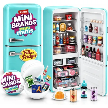 Mini Geladeira Colecionável 2 Bolas Surpresa Brands Azul Azul