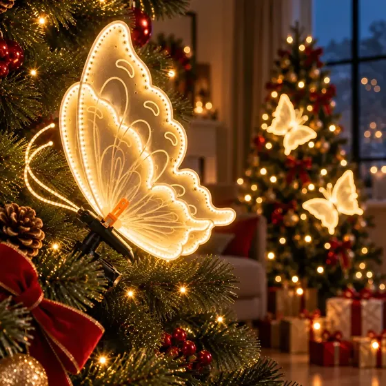 Borboleta Led 60cm Movimento Decoração À Prova D'água Bivolt