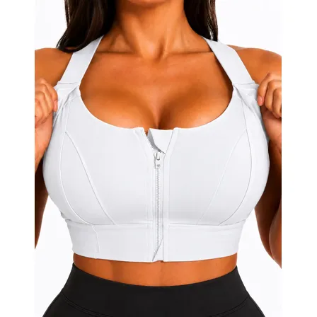 Top Alta Sustentação Academia Premium Sutiã Esportivo Treino Branco G/gg 48 Ao 52
