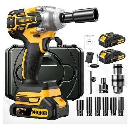 Chave De Impacto Brushless 48v Com 2 Baterias 800nm Mohor