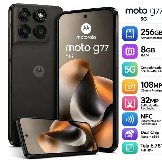 Smartphone Motorola Moto G77 5g 256gb 8gb Ram Dual Sim